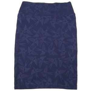XS LULAROE Pressed Bird Cassie Lilac Skirt